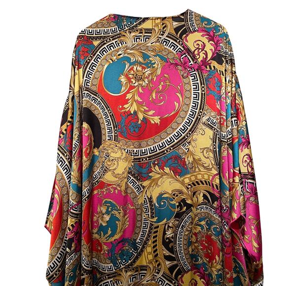 Karen-T Design Long Baroque Kimono Robe Duster | Vintage Hollywood Glam, USA - Picture 3 of 7